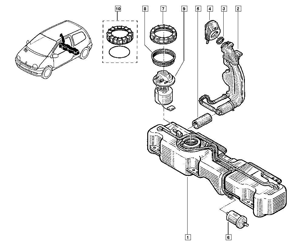 RENAULT 77 00 820 375 - Polttoainesuodatin inparts.fi