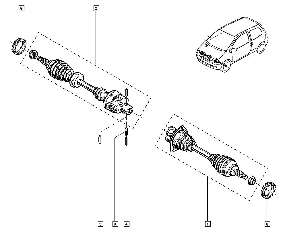 RENAULT 7701468548 - Vetoakseli inparts.fi