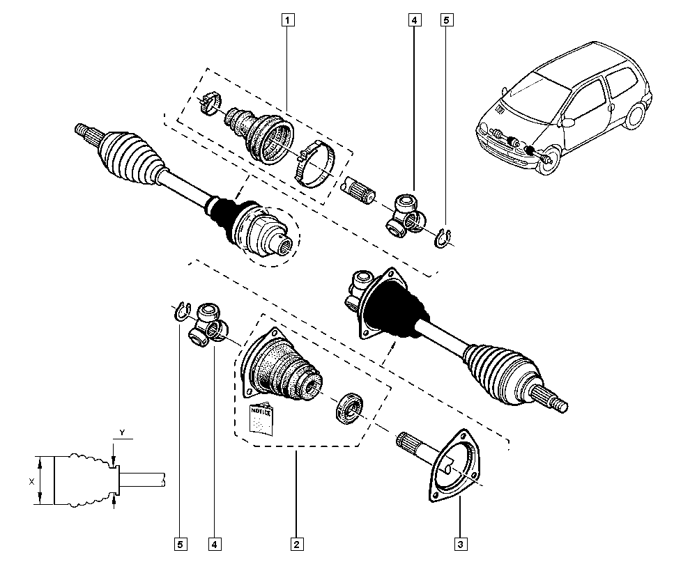 RENAULT 7701469389 - Paljekumi, vetoakseli inparts.fi