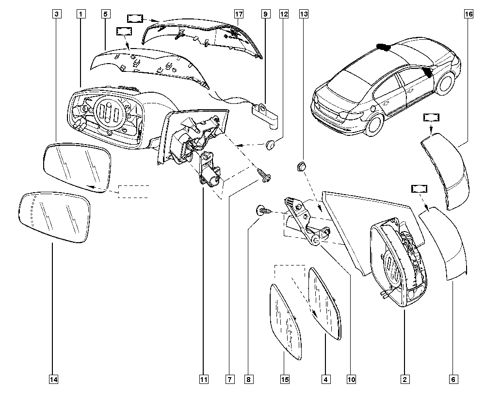 RENAULT 963730063R - Suojus, ulkopeili inparts.fi