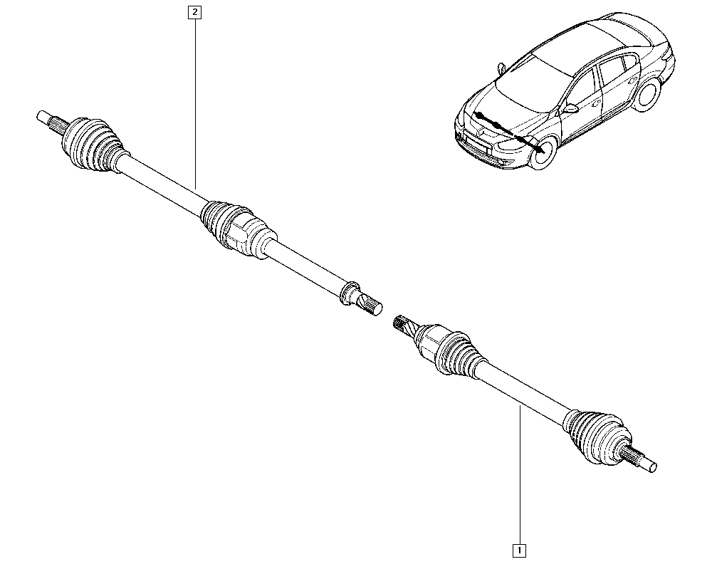 RENAULT 391008976R - Vetoakseli inparts.fi