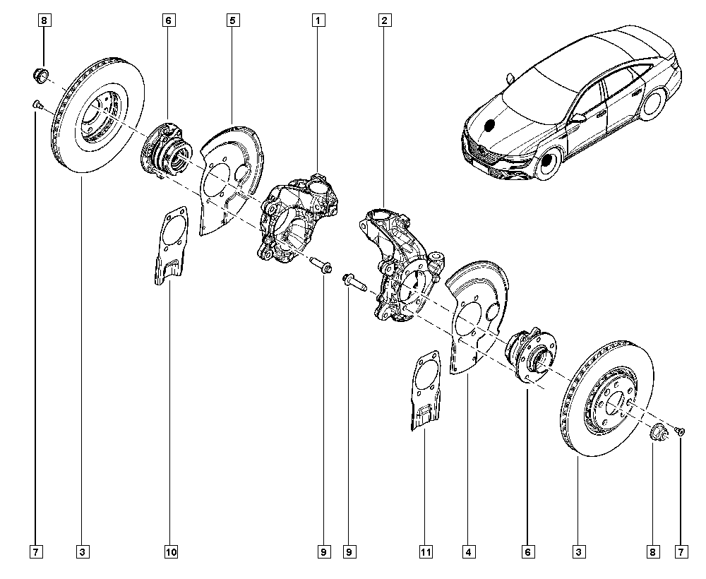 RENAULT 7703102093 - Pyöränlaakerisarja inparts.fi