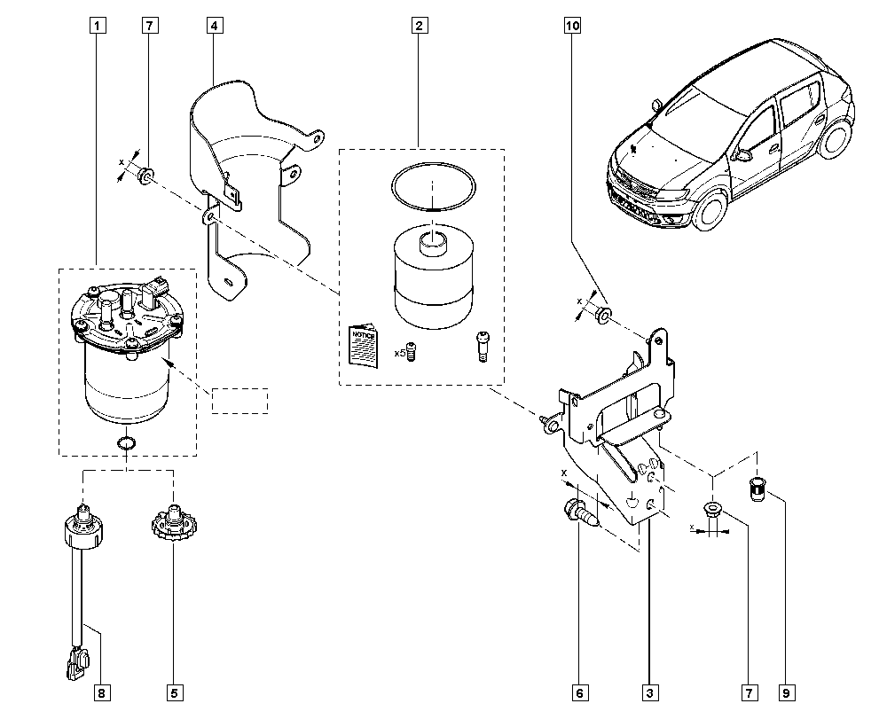 RENAULT 7701070650 - Vesisensori,polttoainejärjestelmä inparts.fi