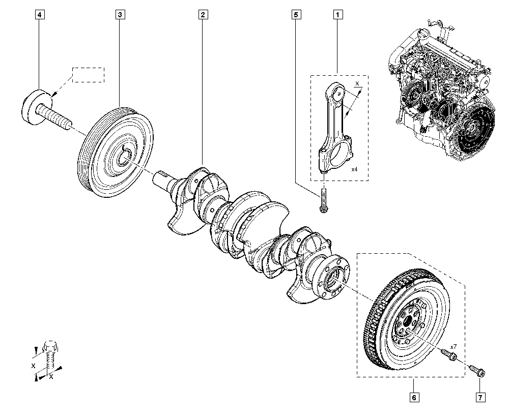 RENAULT 12 30 367 15R - Hihnapyörä, kampiakseli inparts.fi