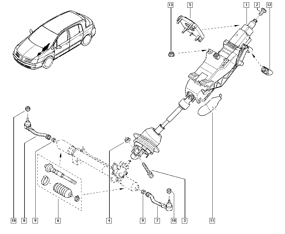 Vauxhall 7701049282 - Raidetangon pää inparts.fi