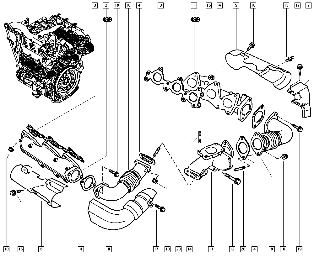 RENAULT 77 01 052 863 - Tiiviste, pakosarja inparts.fi