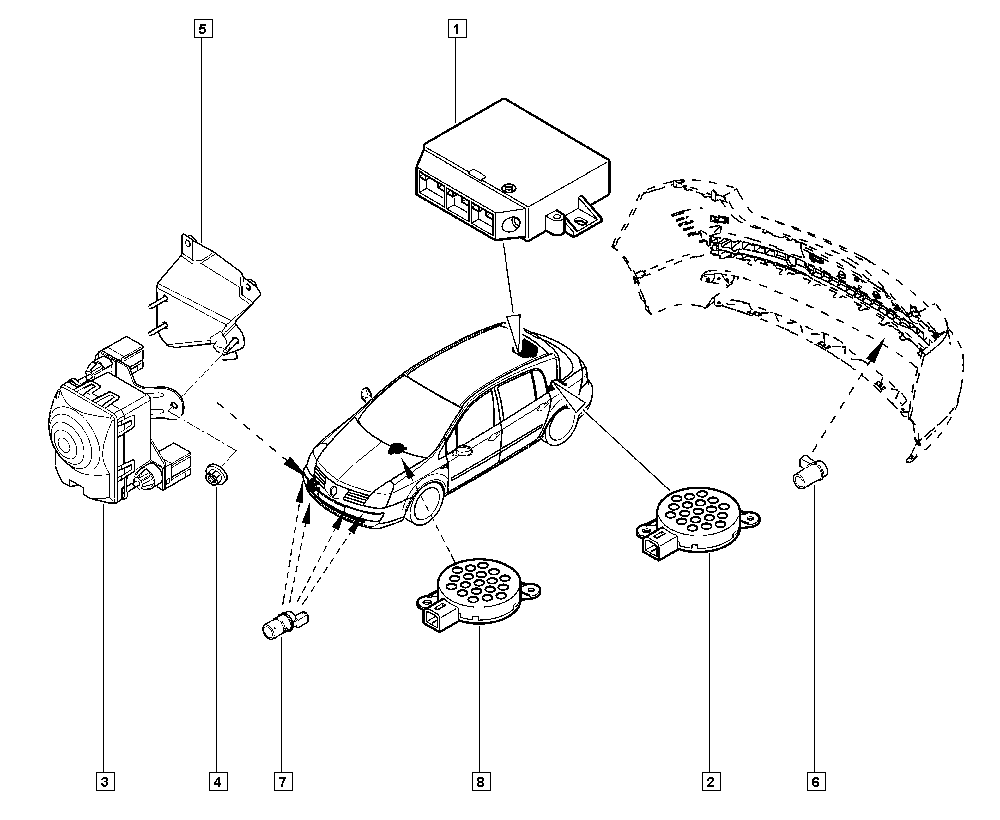 RENAULT 7701 062 624 - Sensori, pysäköintitutka inparts.fi