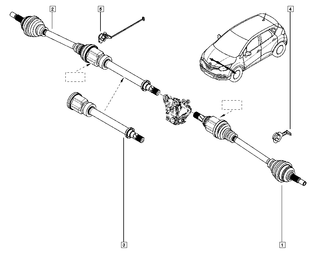 RENAULT 391006849R - Vetoakseli inparts.fi