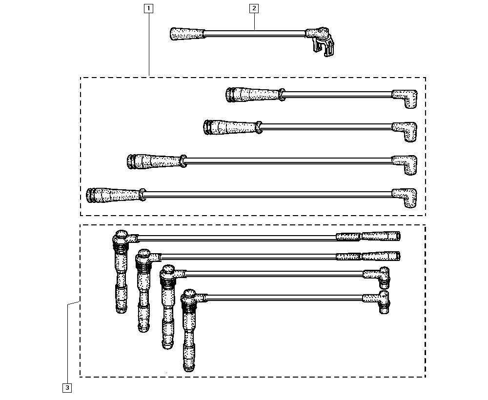 RENAULT 77 00 749 516 - Sytytysjohtosarja inparts.fi