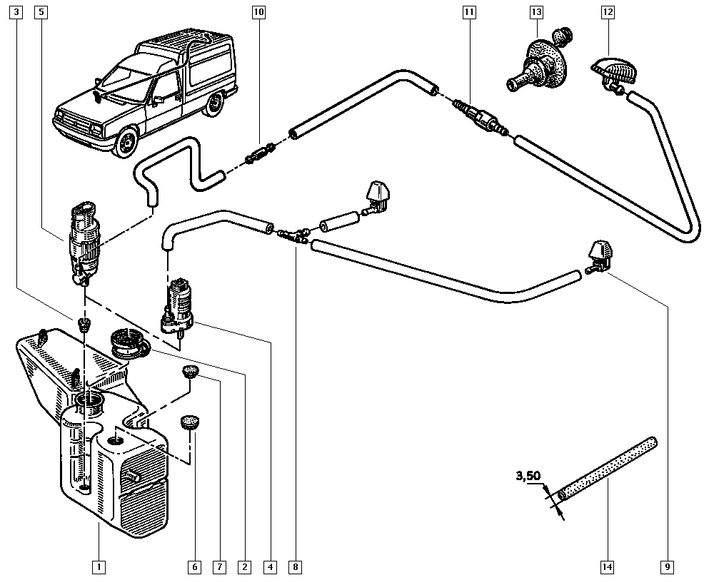 RENAULT 8201626365 - Pesunestepumppu, lasinpesu inparts.fi