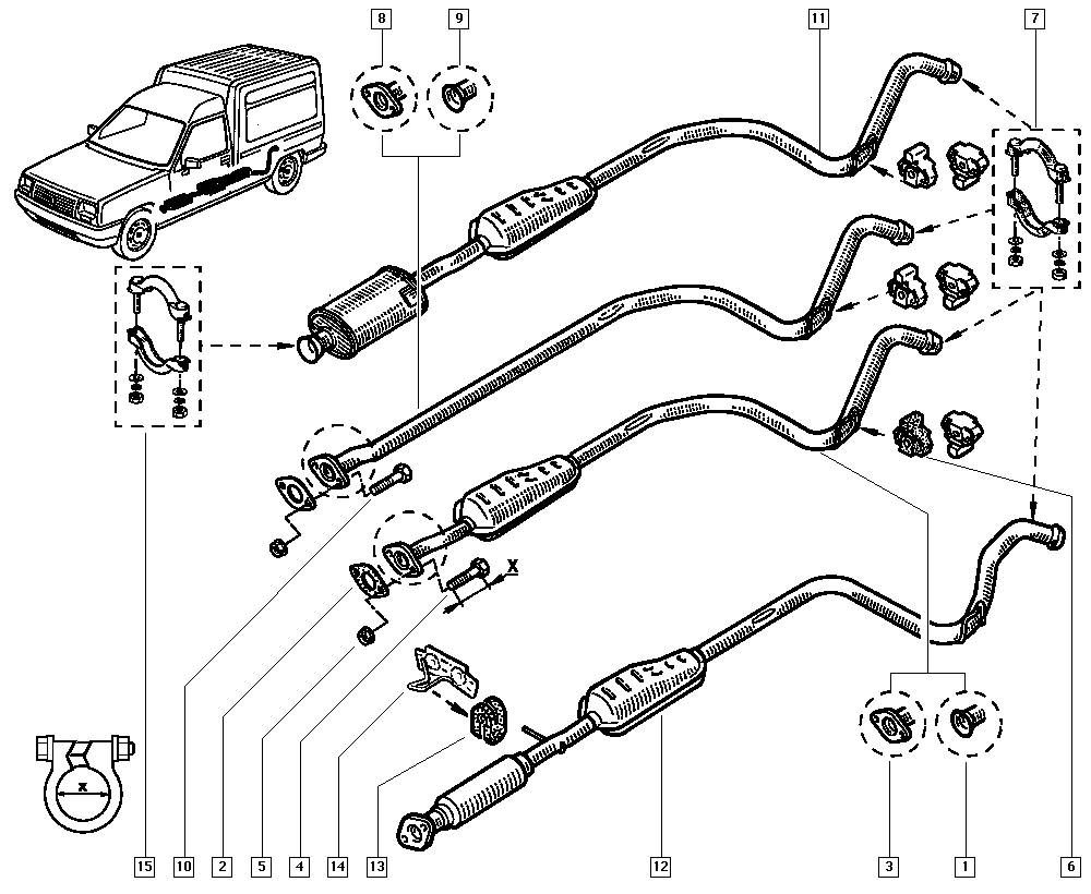 RENAULT 7701458595 - Putkenliitin, pakoputkisto inparts.fi