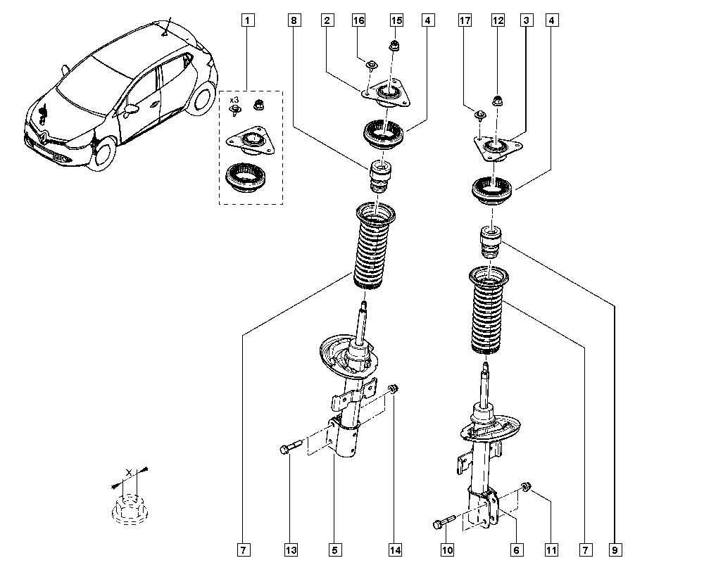 RENAULT 543022511R - Iskunvaimennin inparts.fi