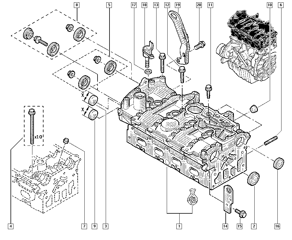 RENAULT TRUCKS 77 01 471 372 - Tiivistesarja, sylinterikansi inparts.fi