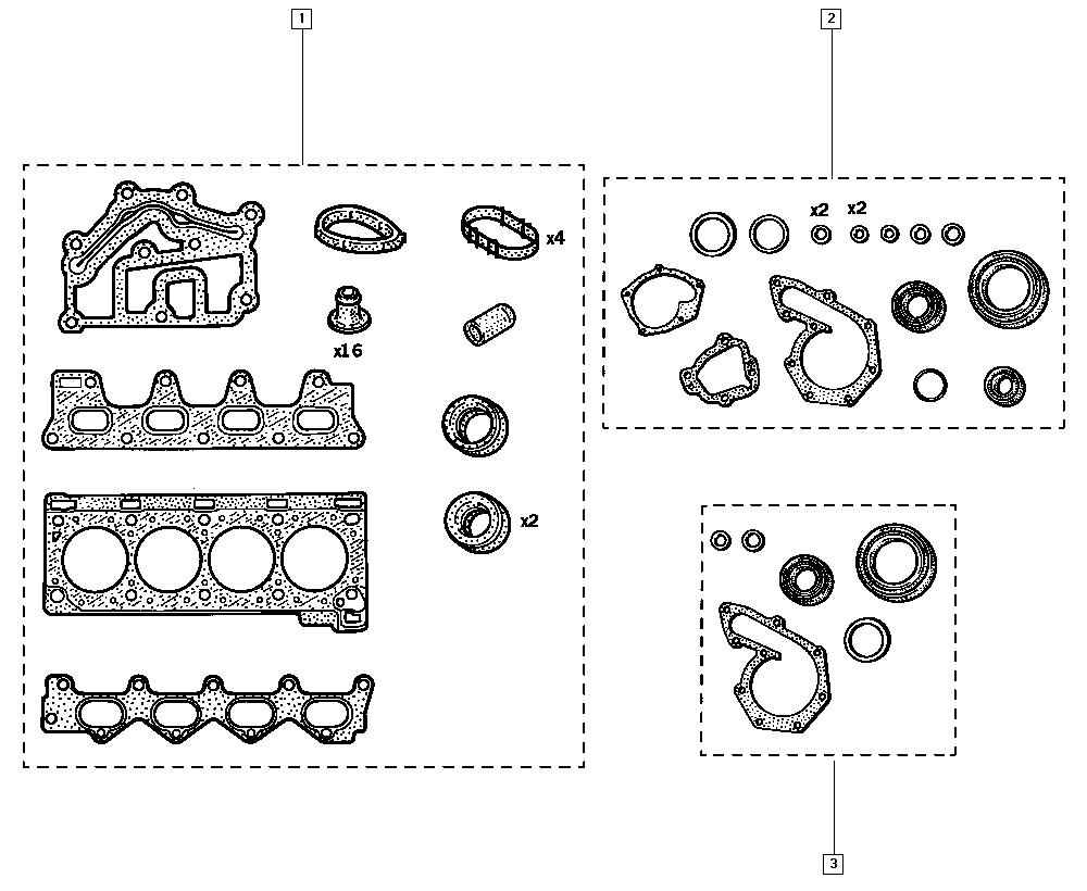 RENAULT 77 01 471 278 - Tiivistesarja, sylinterikansi inparts.fi