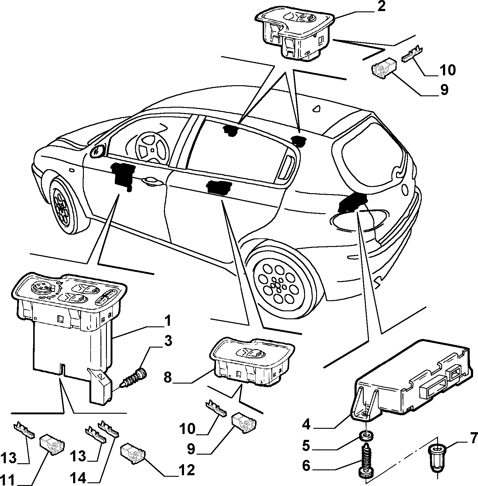 FIAT 156071745 - Kytkin, lasinnostin inparts.fi