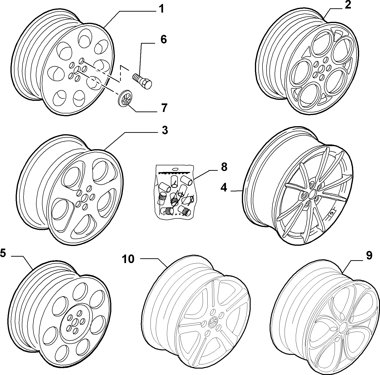 FIAT 13230425 - Pyöränruuvi inparts.fi