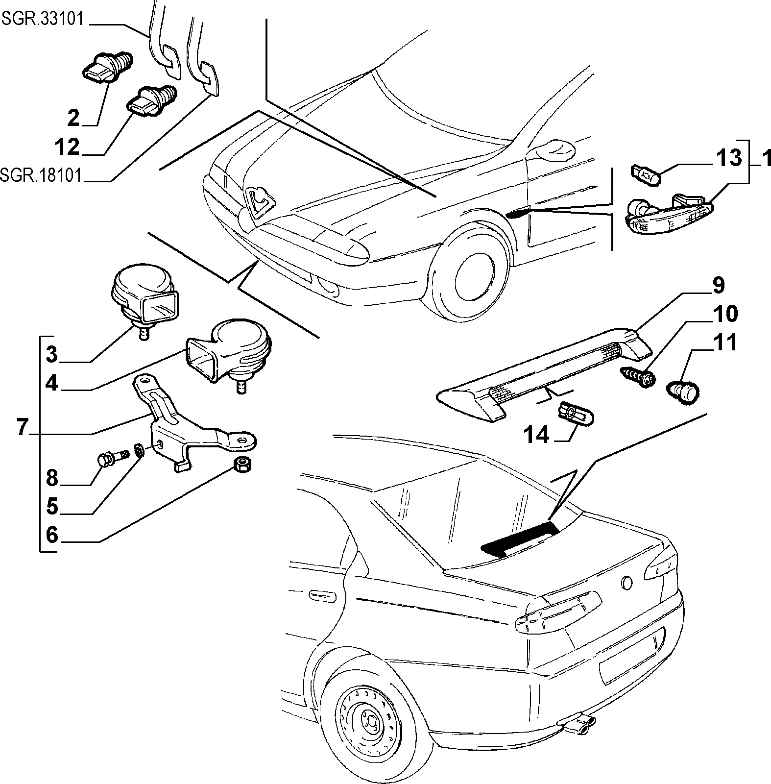 FIAT 7627639 - Jarruvalokatkaisin inparts.fi