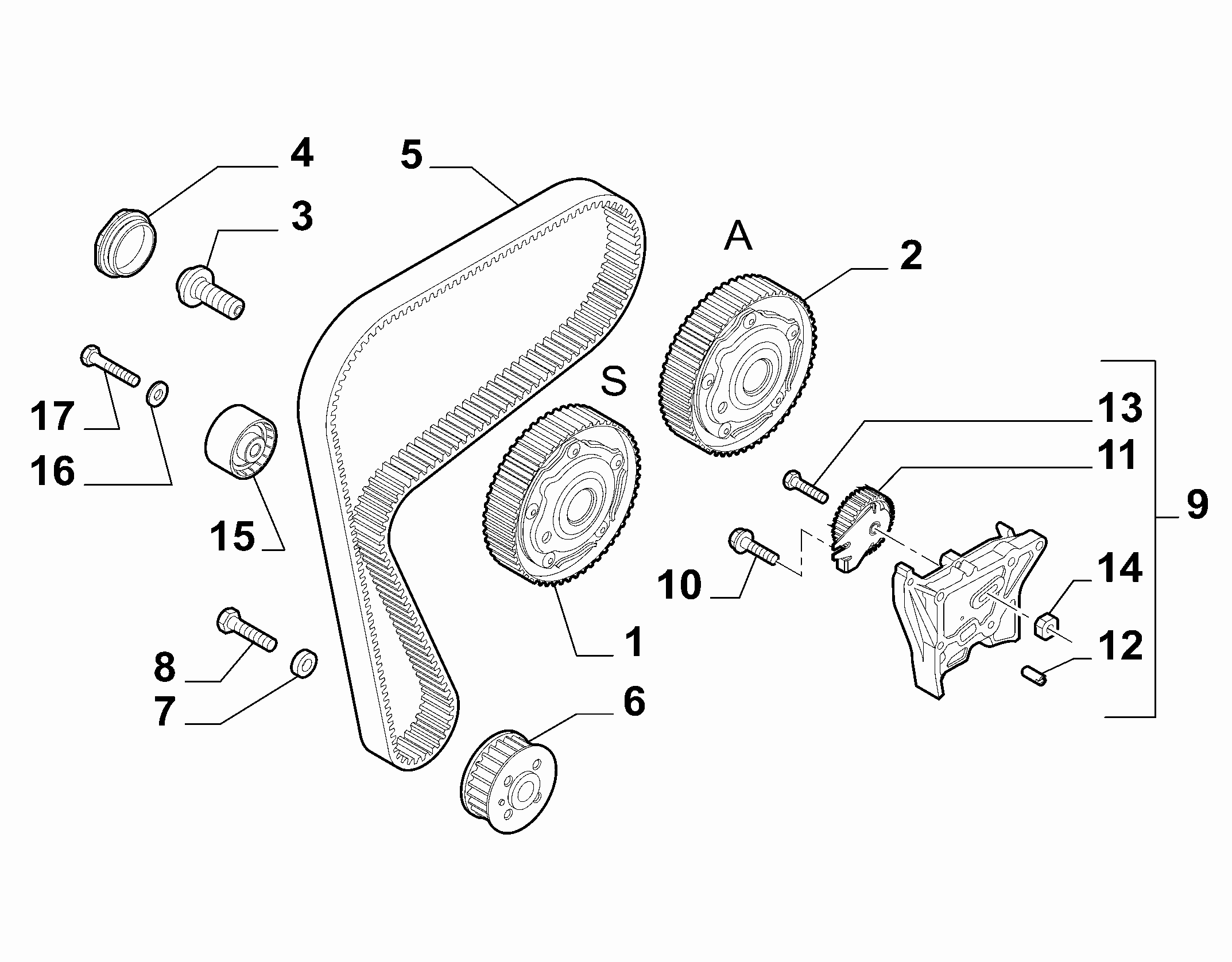 Chevrolet 55187100 - Hammashihnasarja inparts.fi