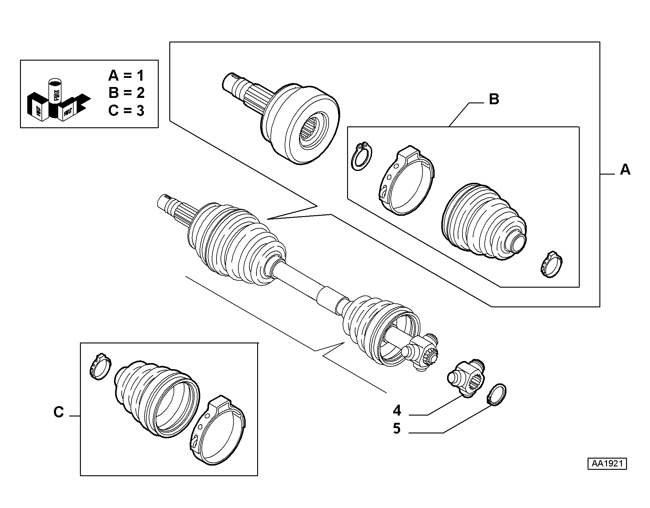 FIAT 71771170 - Paljekumi, vetoakseli inparts.fi