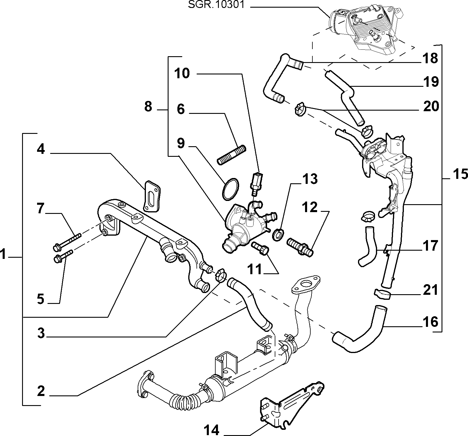 FIAT 55188058 - Tunnistin, jäähdytysnesteen lämpötila inparts.fi