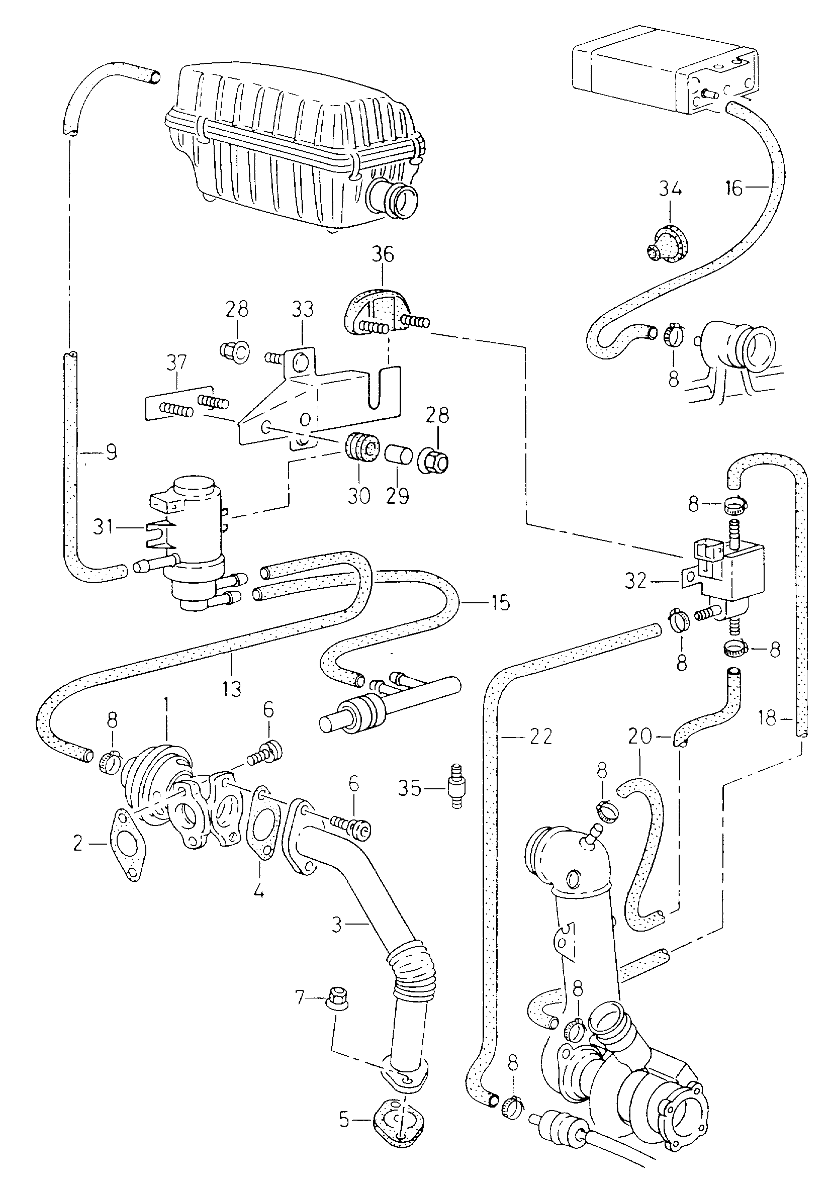 Skoda 028 131 501 E - Venttiili, pakokaasun kierrätys inparts.fi