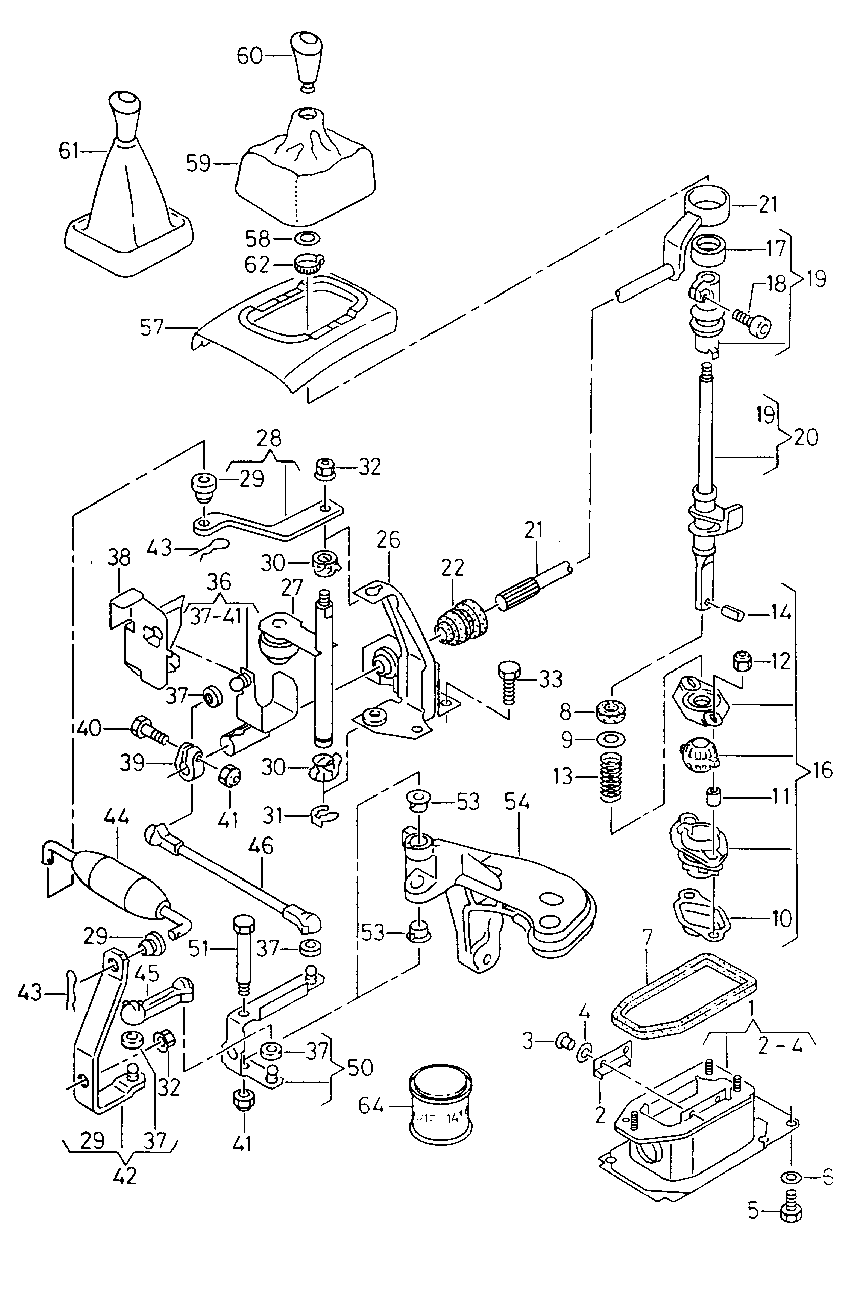 Skoda 1H0711595 - Vaihteenvalitsin / siirtotanko inparts.fi