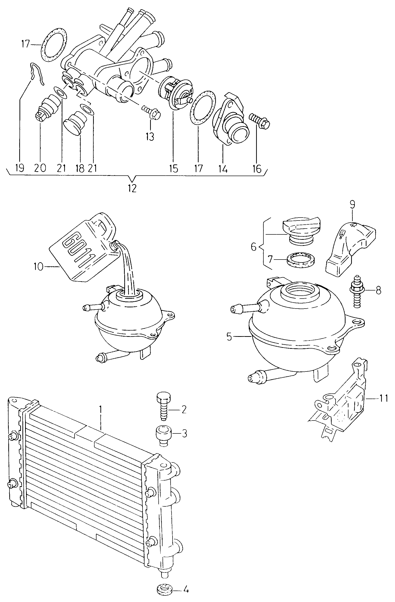 VAG 6U0919501B - Tunnistin, jäähdytysnesteen lämpötila inparts.fi