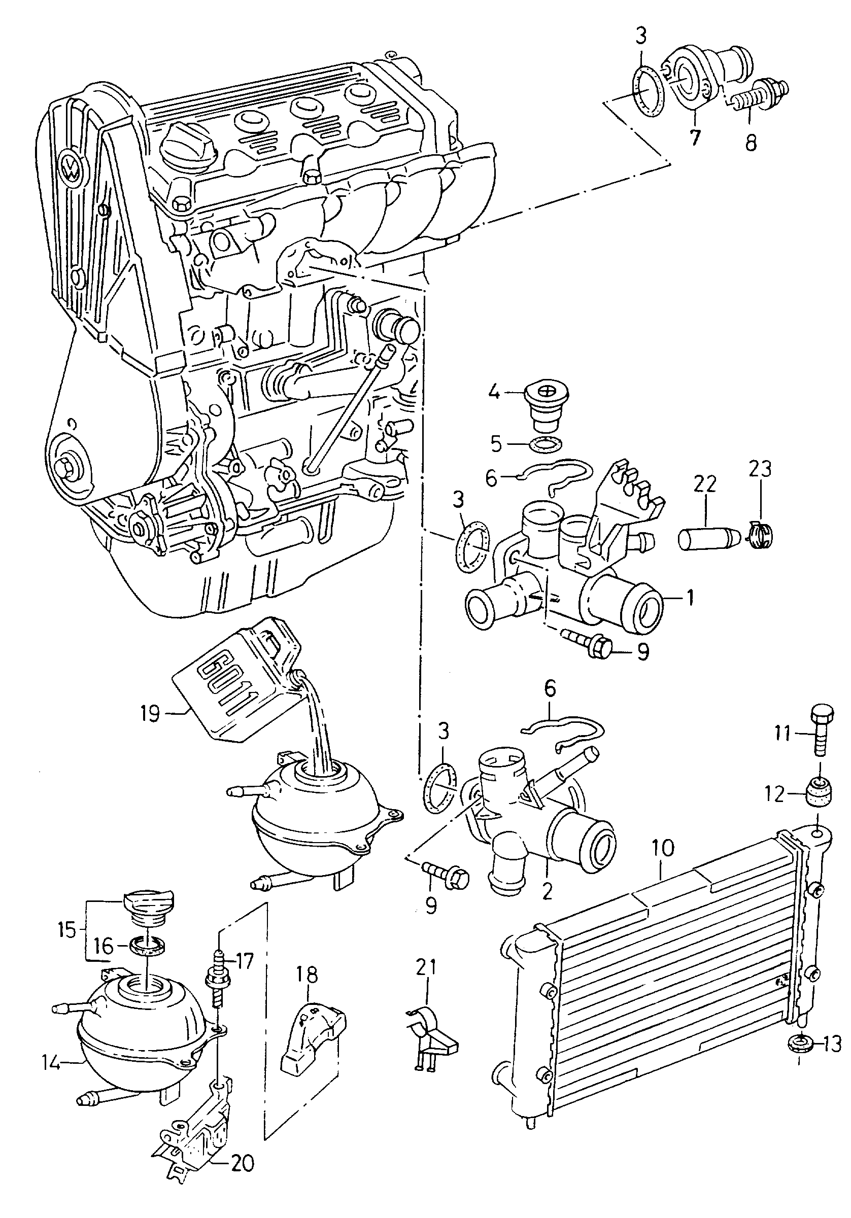 VAG 028 121 132A - Jäähdytysnesteputki inparts.fi