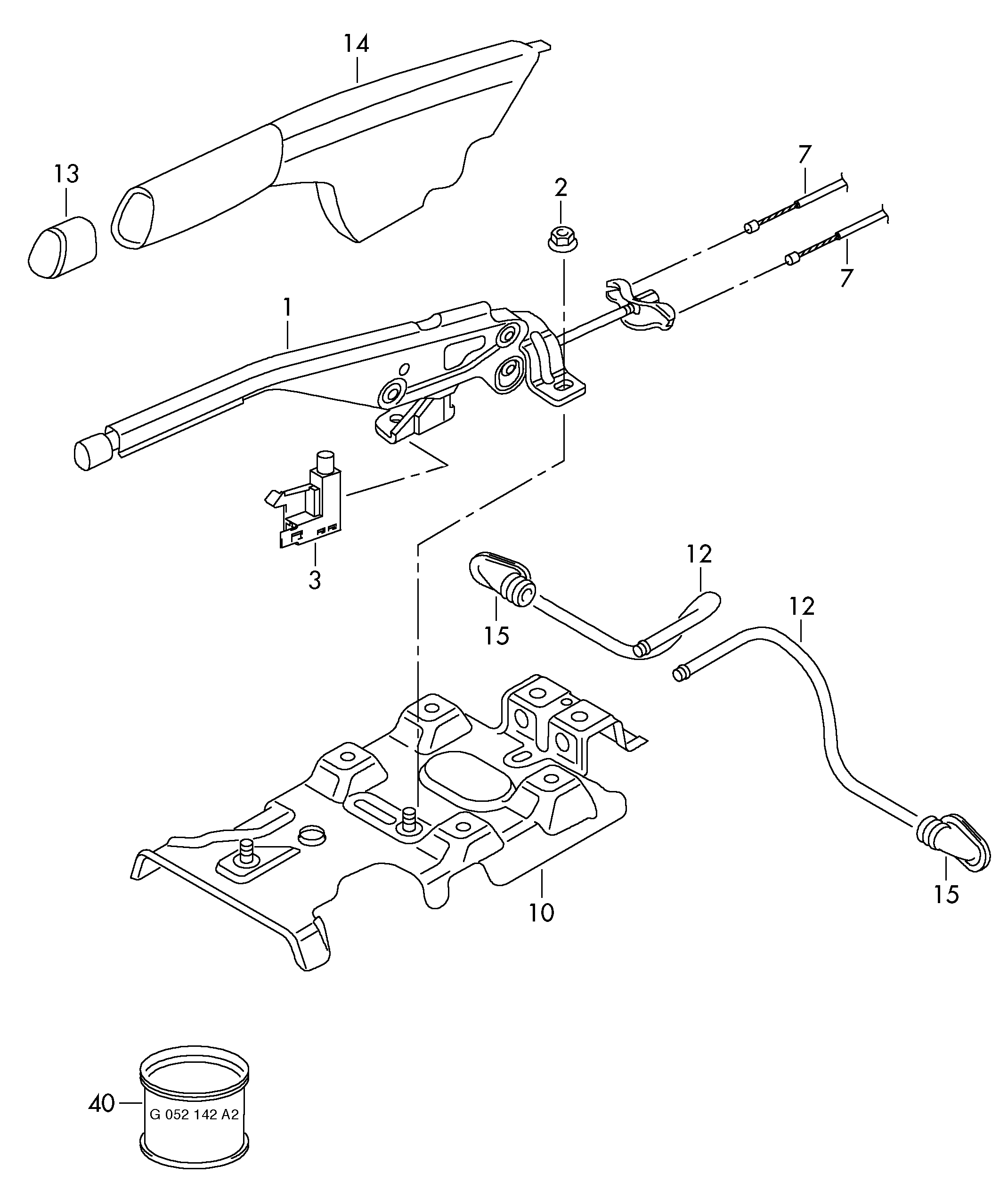 VW 6R0711952 - Vaijeri, seisontajarru inparts.fi