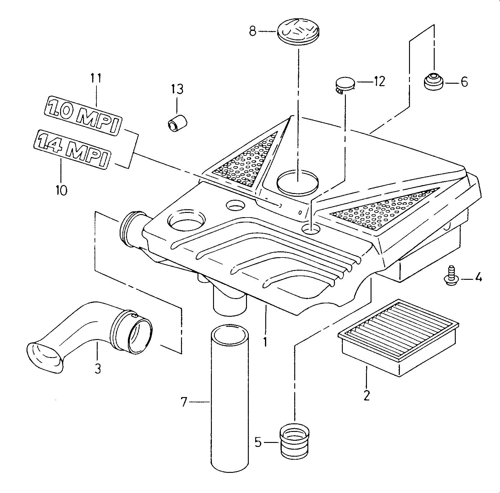 VW 030 198 620 - Ilmansuodatin inparts.fi