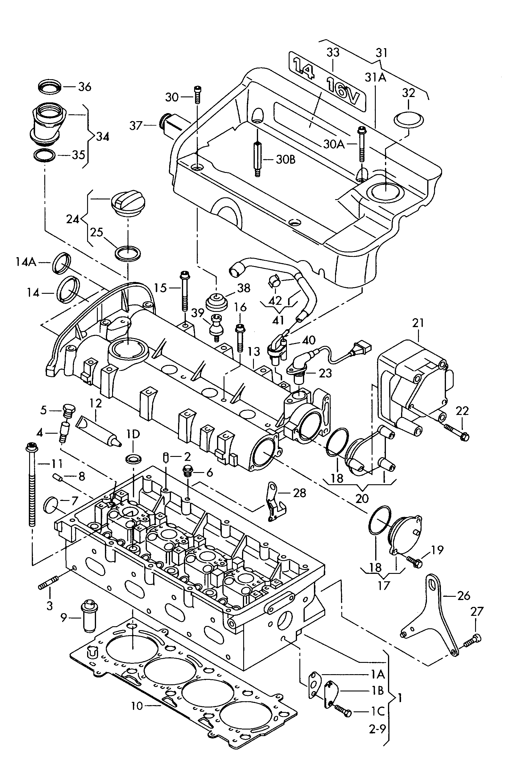 Seat 036 103 085 A - Akselitiiviste, nokka-akseli inparts.fi