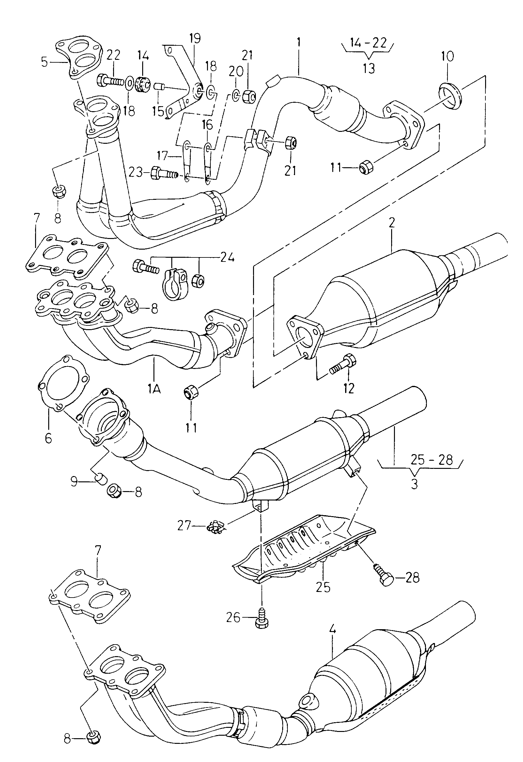 VAG 1J0253115R - Tiiviste, pakoputki inparts.fi