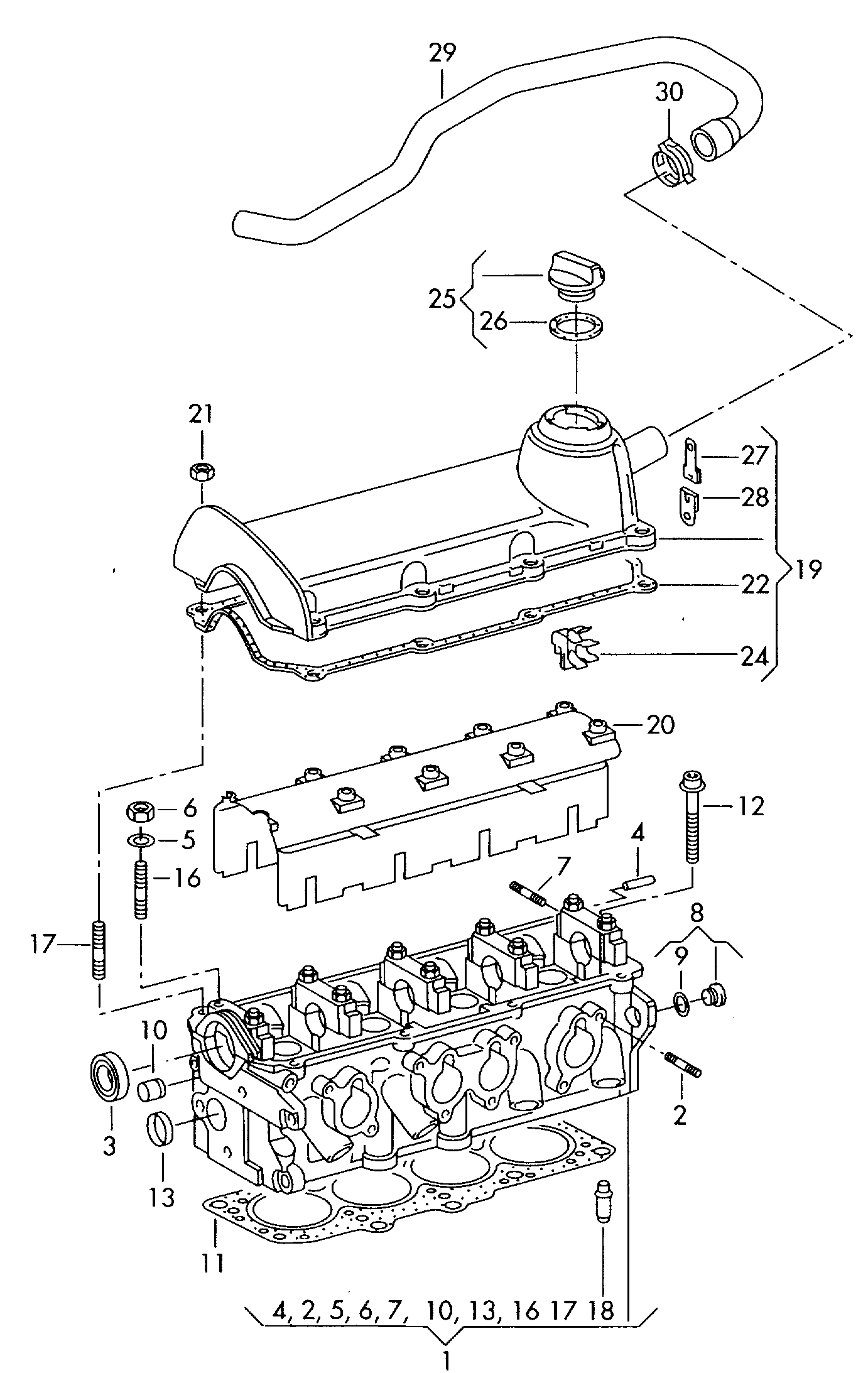 Seat 06A 103 383 AN - Tiiviste, sylinterikansi inparts.fi