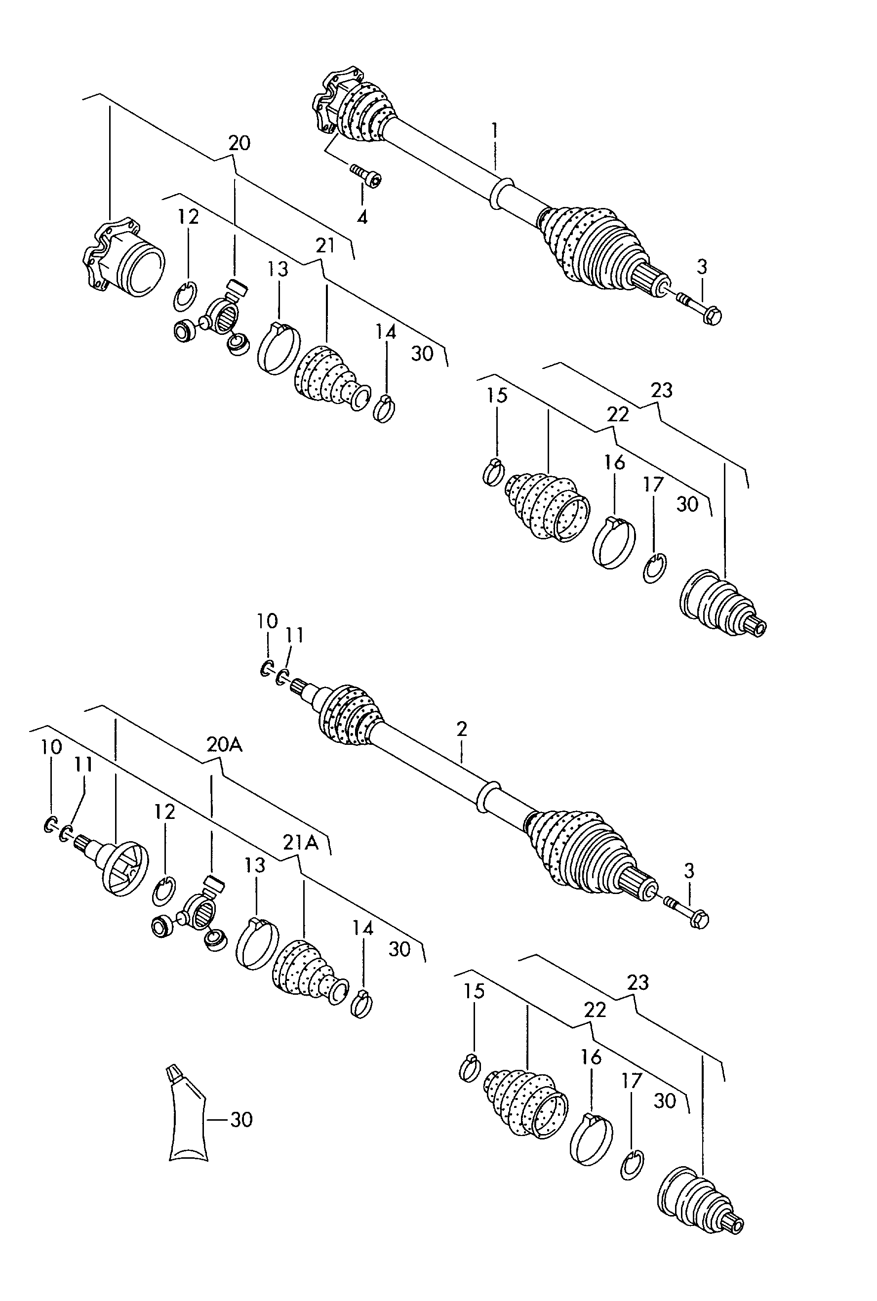 Seat 7M3 498 201 J - Paljekumi, vetoakseli inparts.fi