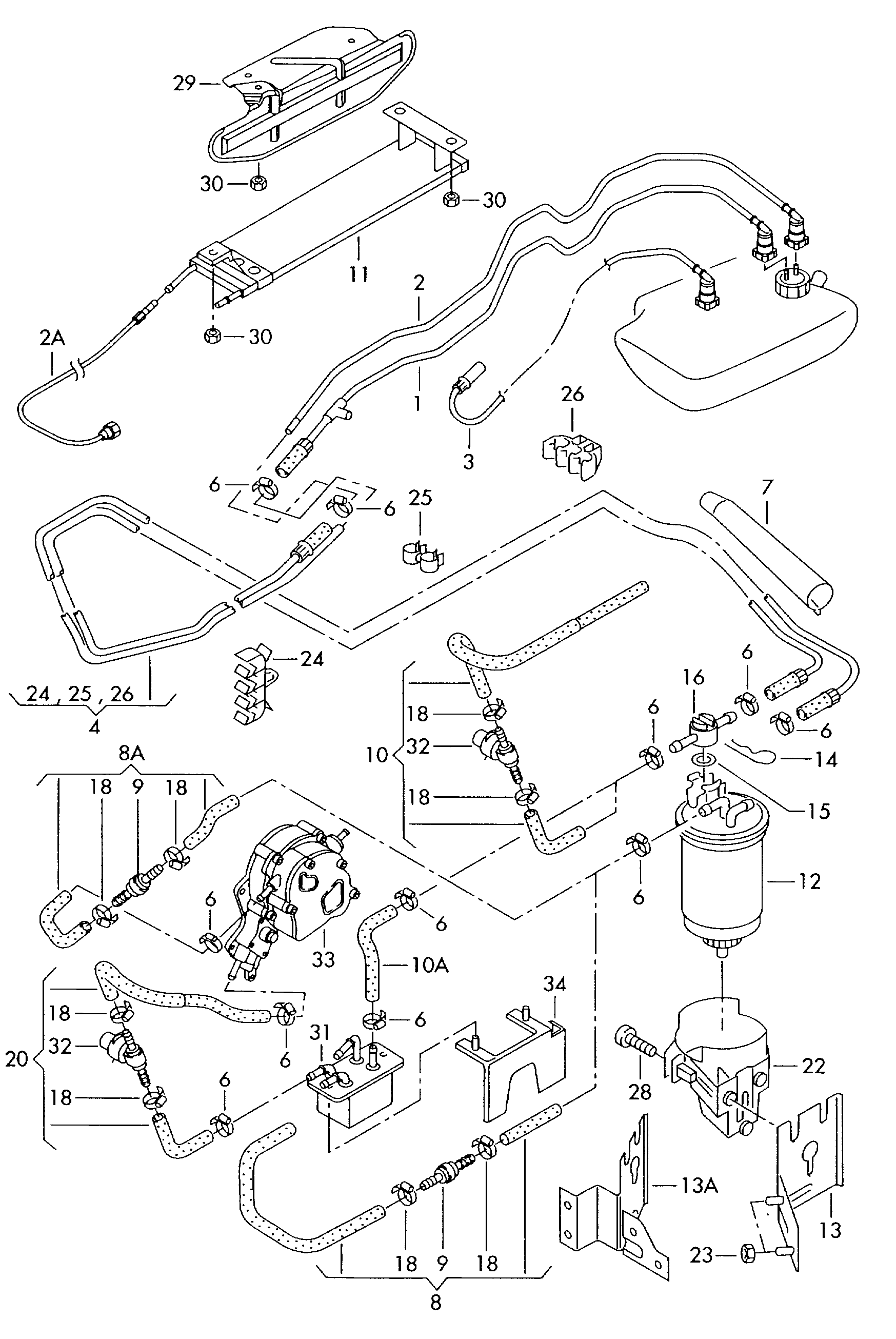 Seat 7M0 127 401 A - Polttoainesuodatin inparts.fi