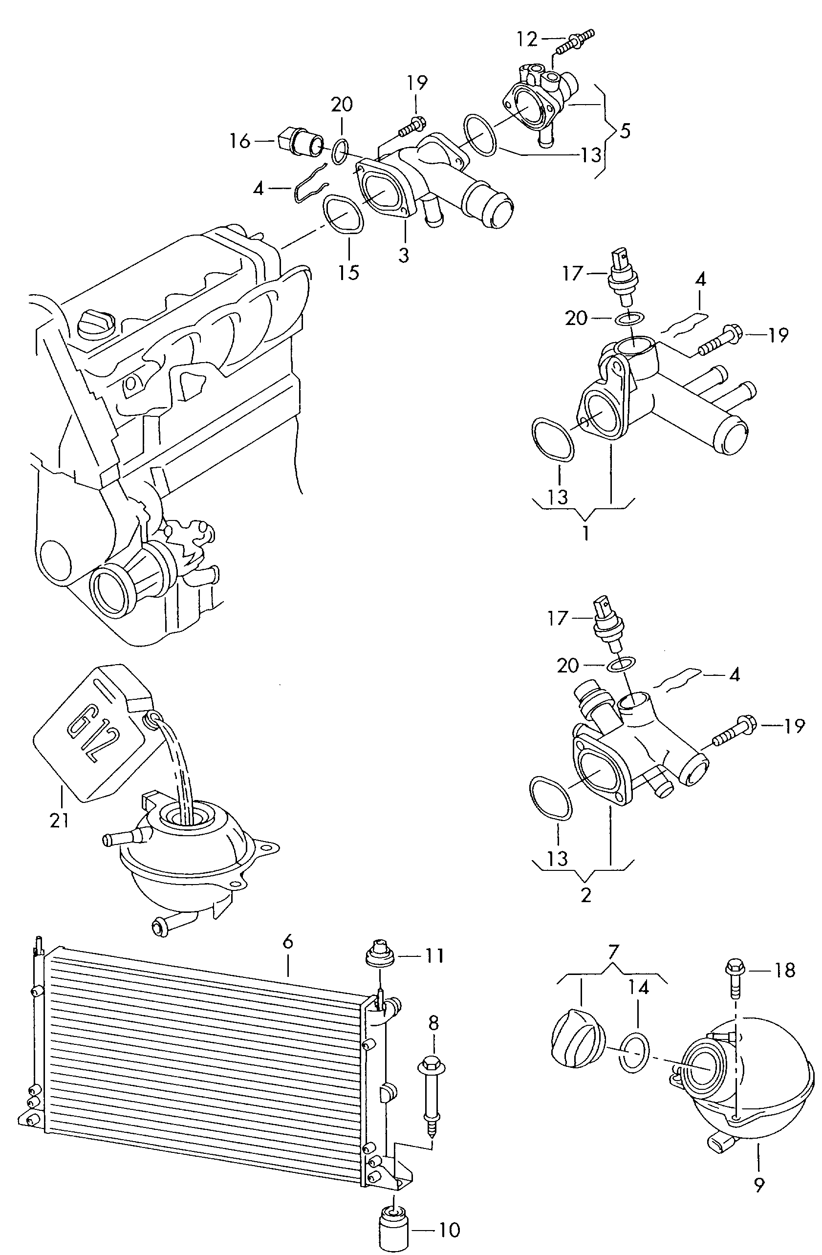 FORD 7M3121253B - Jäähdytin,moottorin jäähdytys inparts.fi