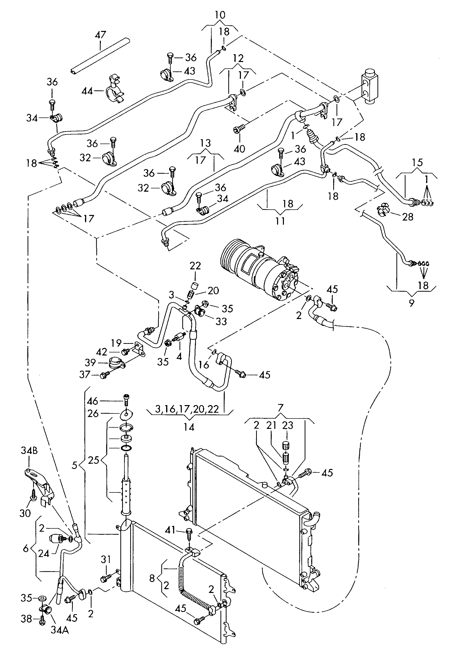 Seat 7M3820411E - Lauhdutin, ilmastointilaite inparts.fi