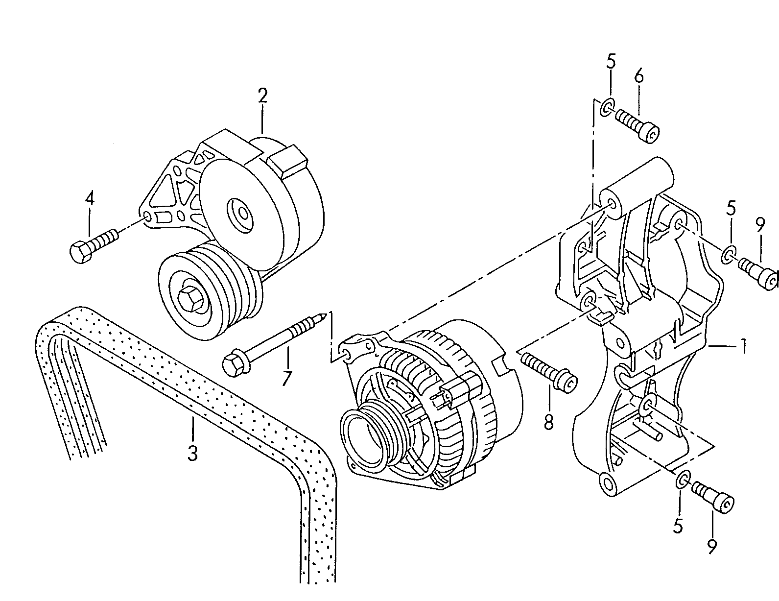 Seat 022 145 299 D - Ohjainrulla, moniurahihna inparts.fi