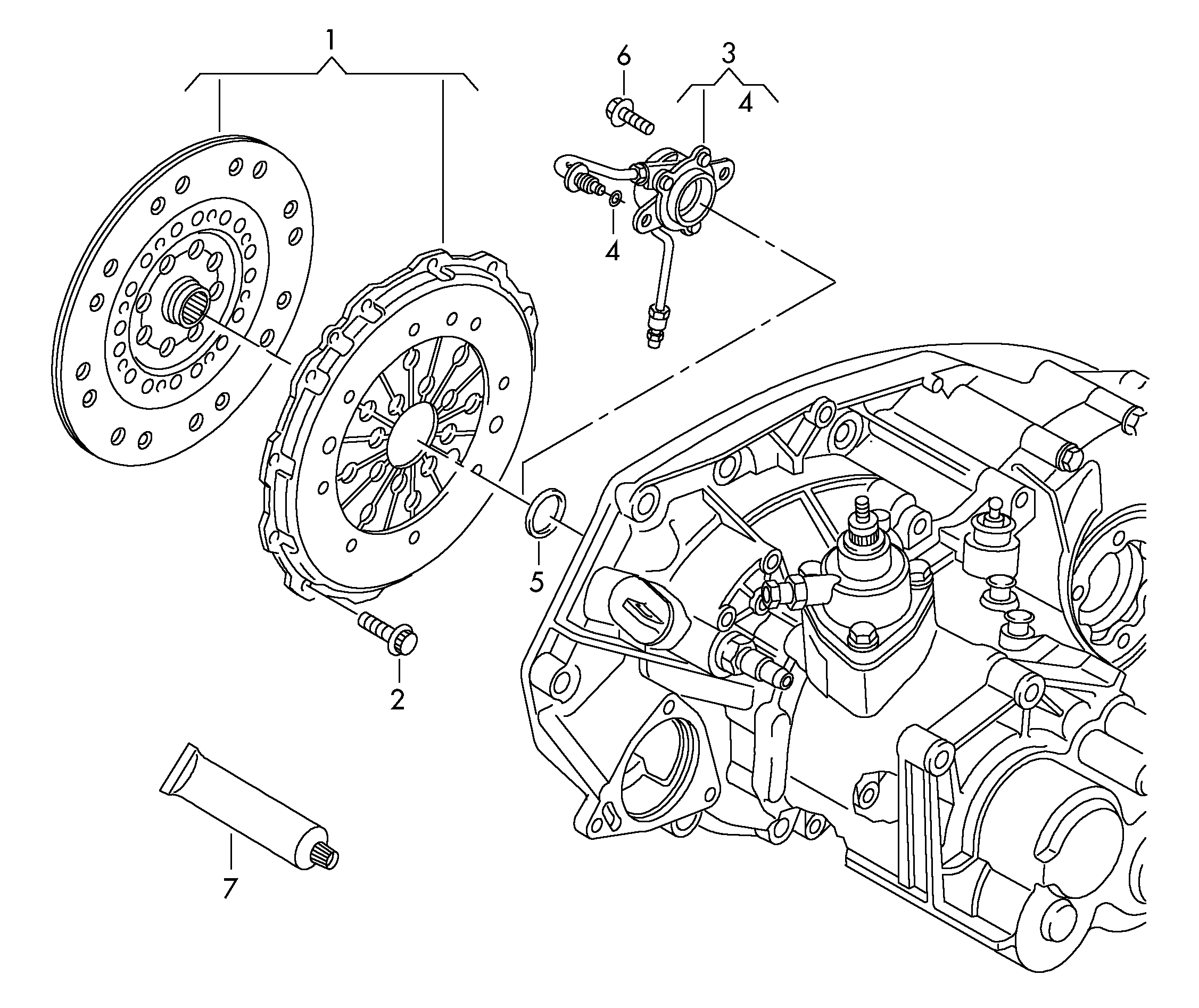 VW 0A5 141 671 E - Irroitusmekanismi, kytkin inparts.fi