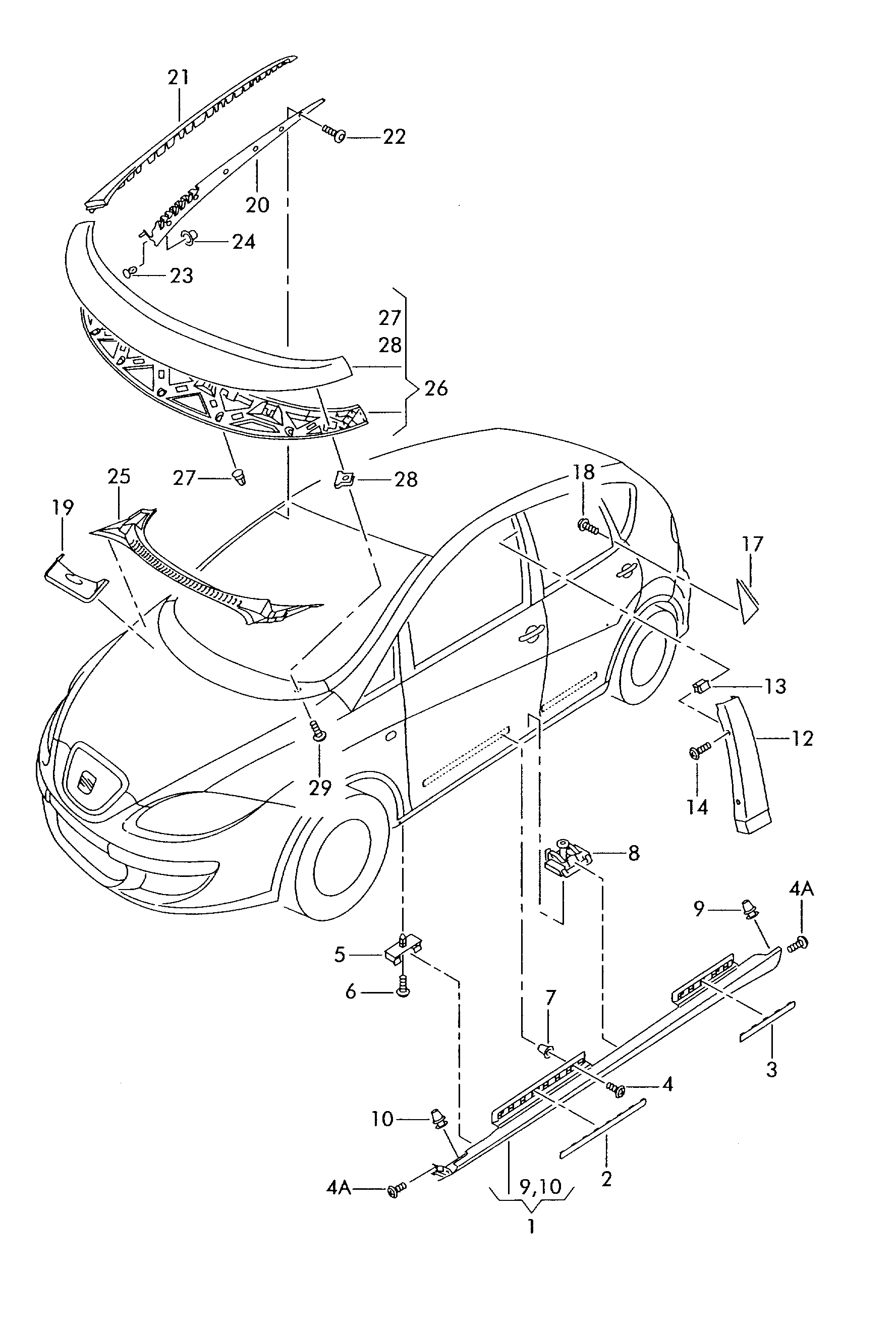 Skoda 191853585A - Suoja / koristelista inparts.fi