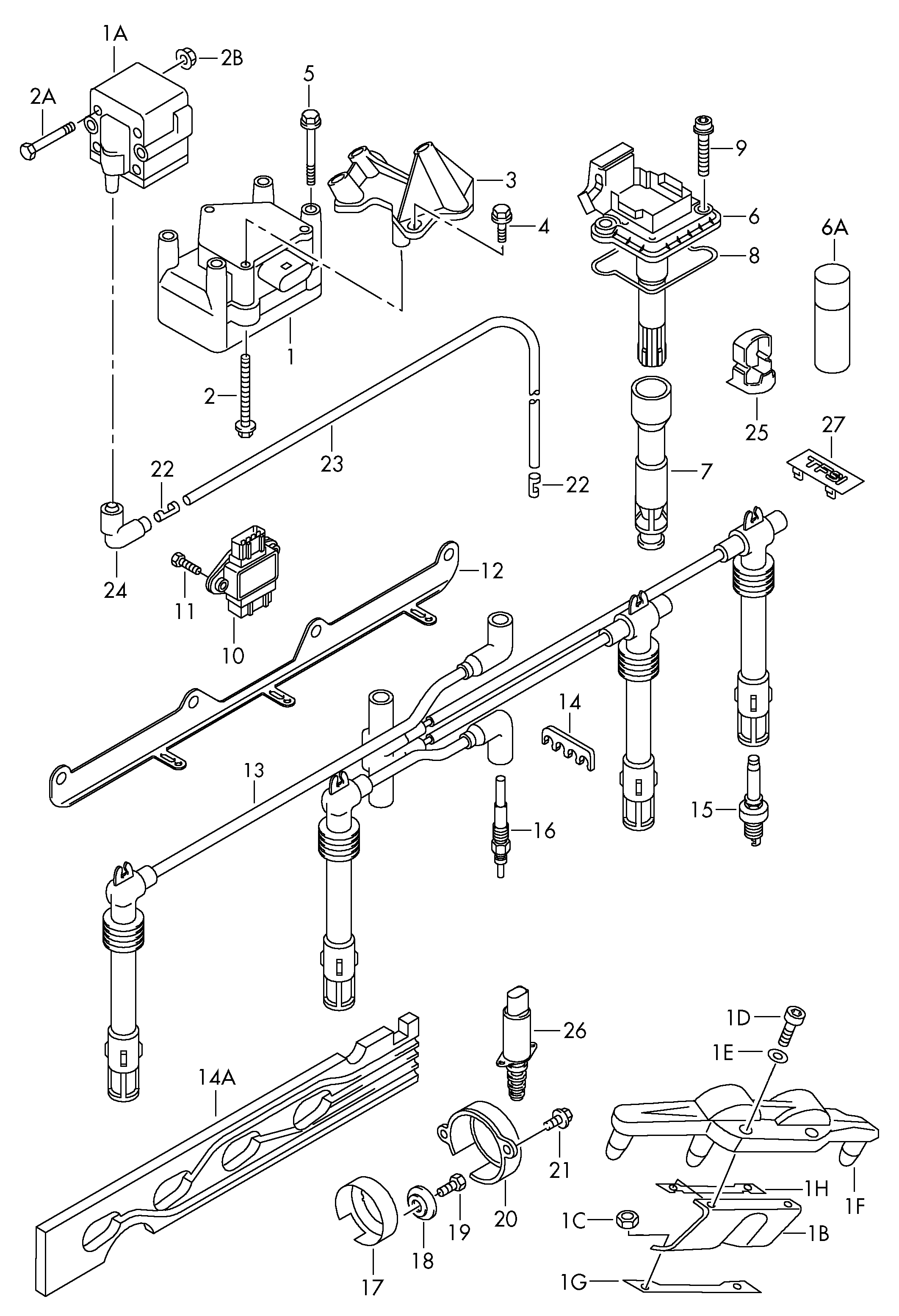 Seat JZW 905 603A - Sytytystulppa inparts.fi