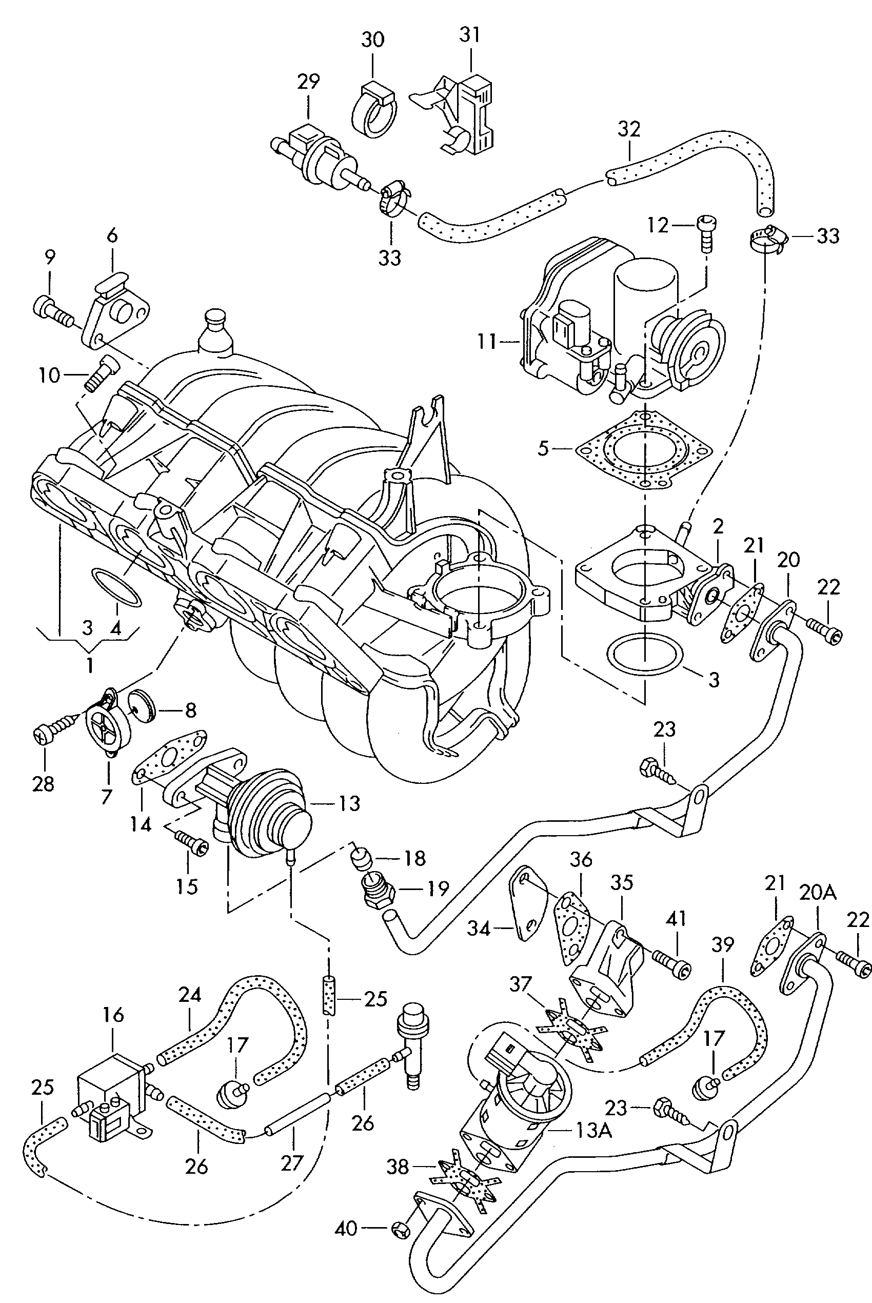 VW 030 133 064 F - Kaasuläpän kotelo inparts.fi