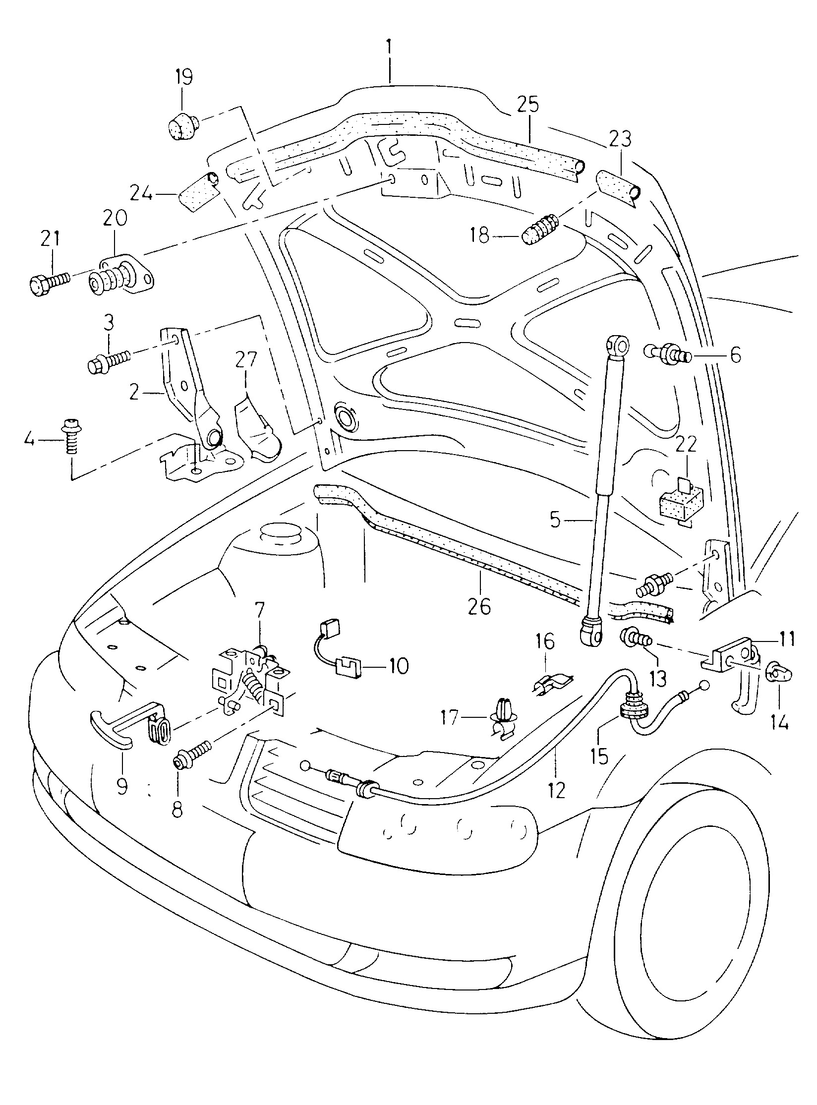 Seat 1M0 823 359 A - Kaasujousi, konepelti inparts.fi