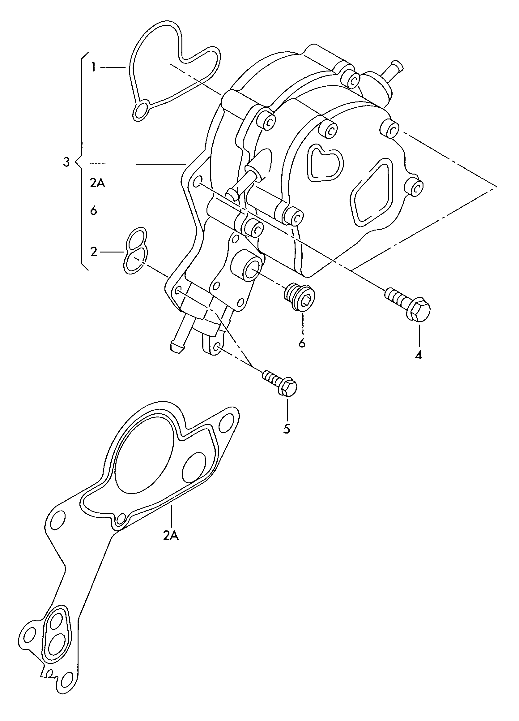 Seat 038 145 215 - Korjaussarja, alipainepumppu (jarru) inparts.fi