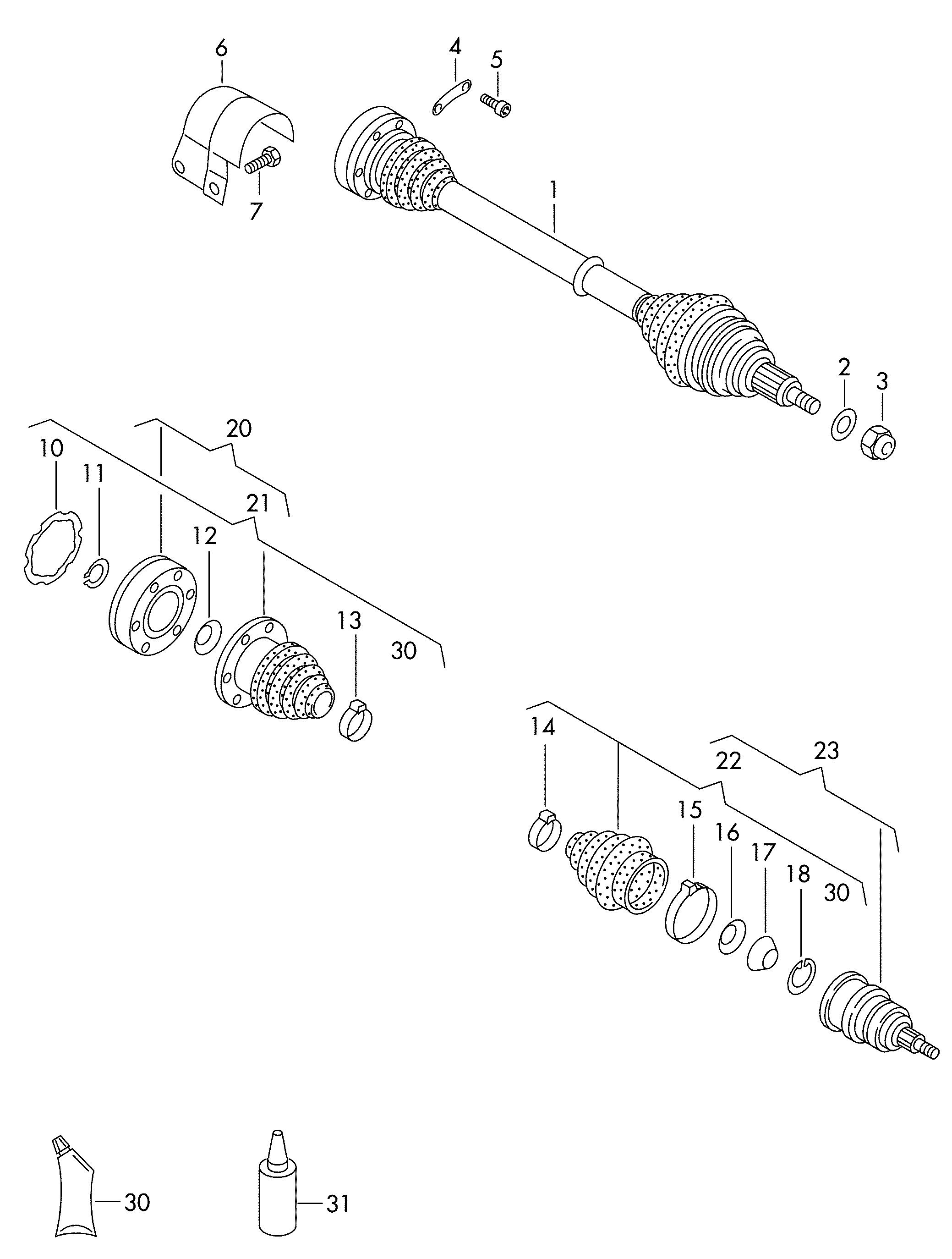 Skoda 1J0 498 201 - Paljekumi, vetoakseli inparts.fi