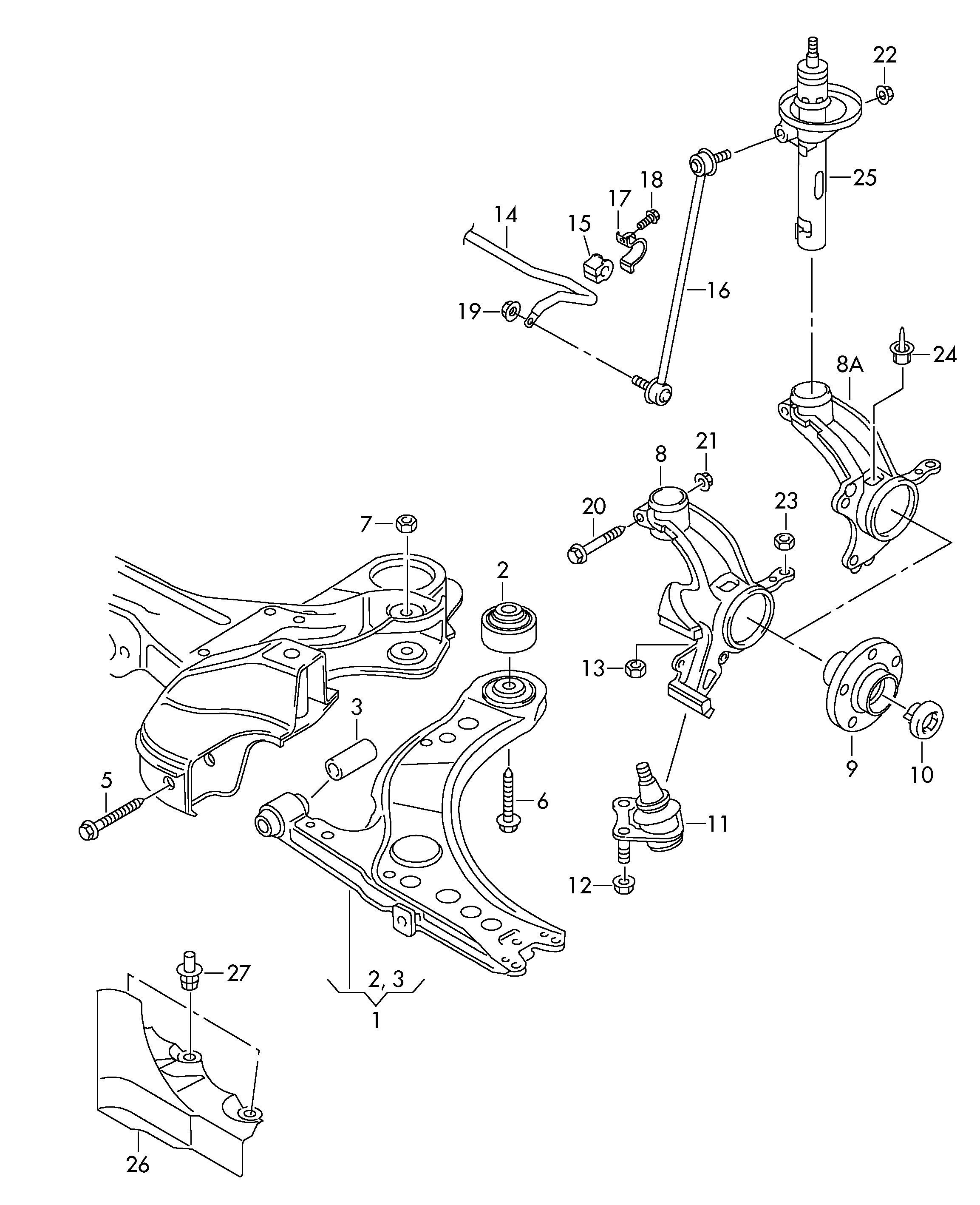 Seat 6R0 407 151 E - Tukivarsi, pyöräntuenta inparts.fi