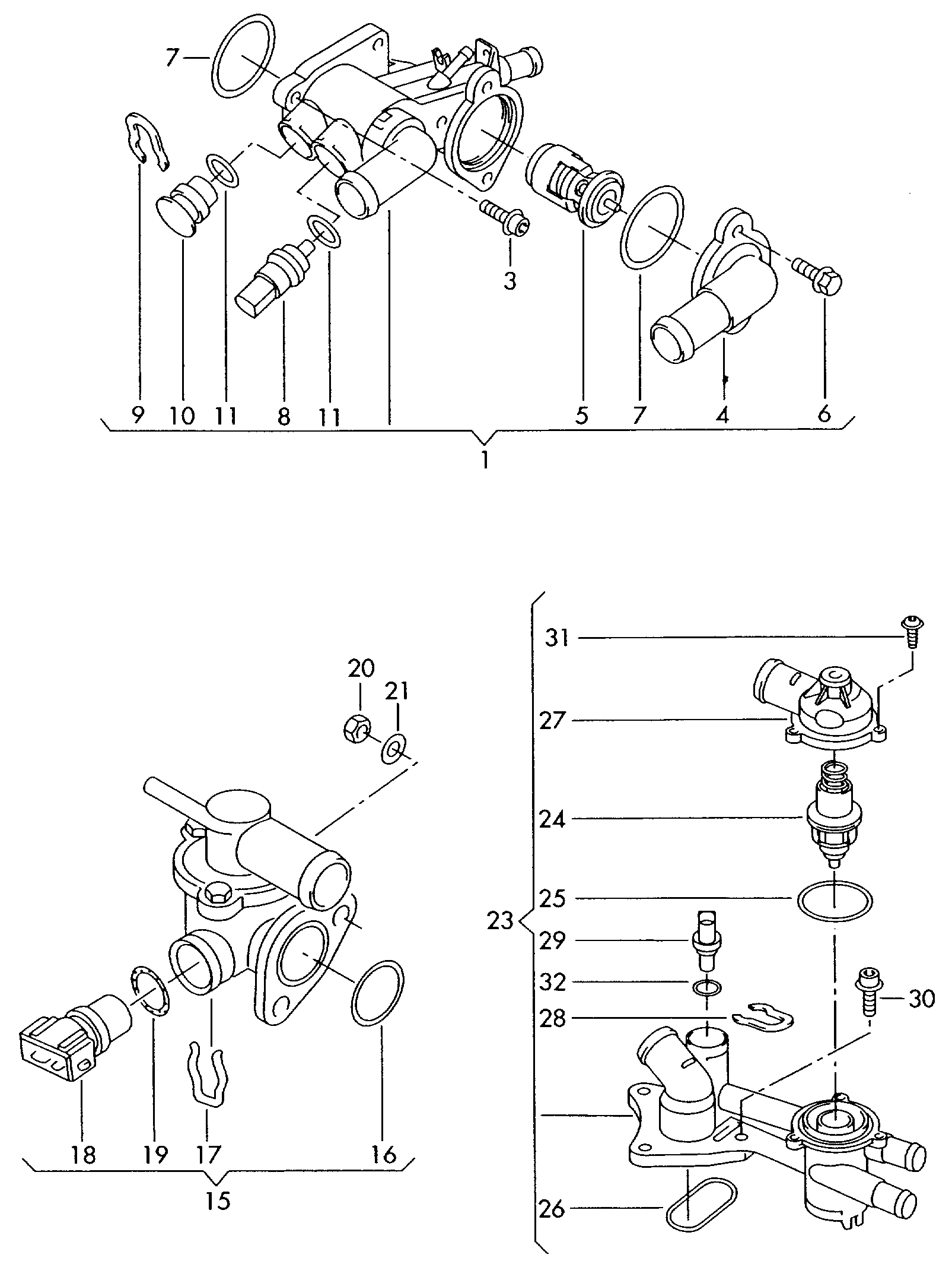 VAG 6Q0 121 407B - Nestesäiliö, jäähdytysneste inparts.fi