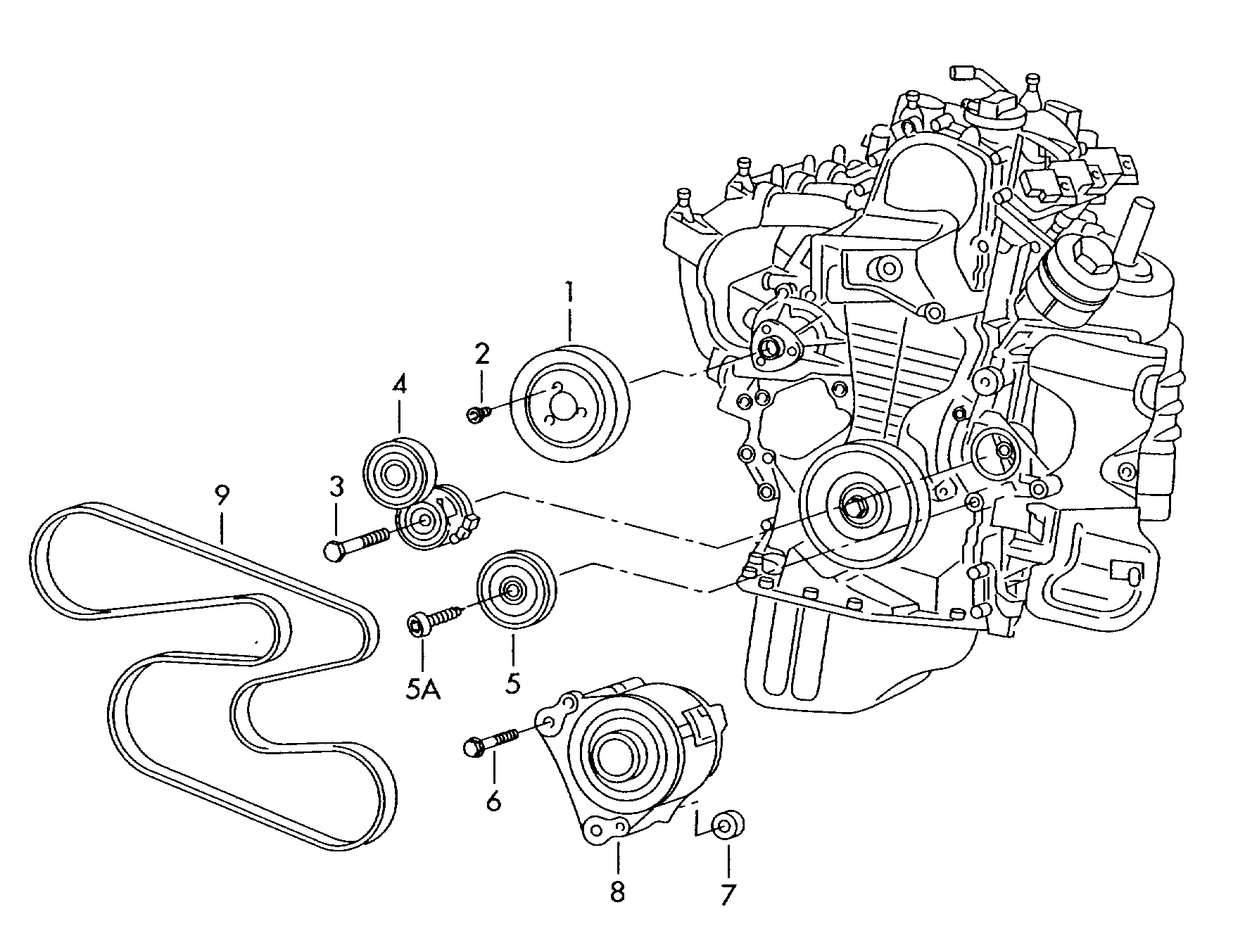 Skoda 03E 903 133 B - Hihnankiristin, moniurahihna inparts.fi