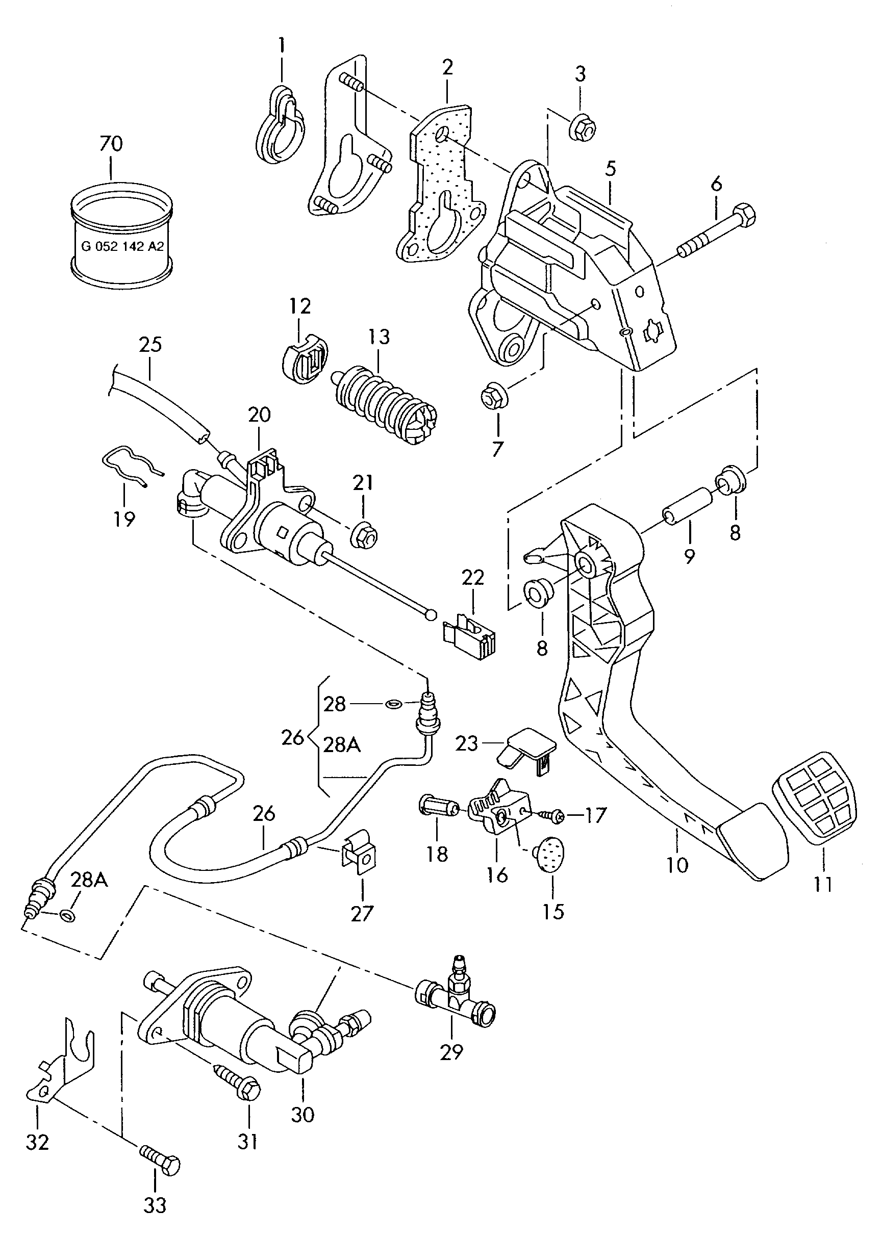 Skoda 1U0 721 261 A - Työsylinteri, kytkin inparts.fi