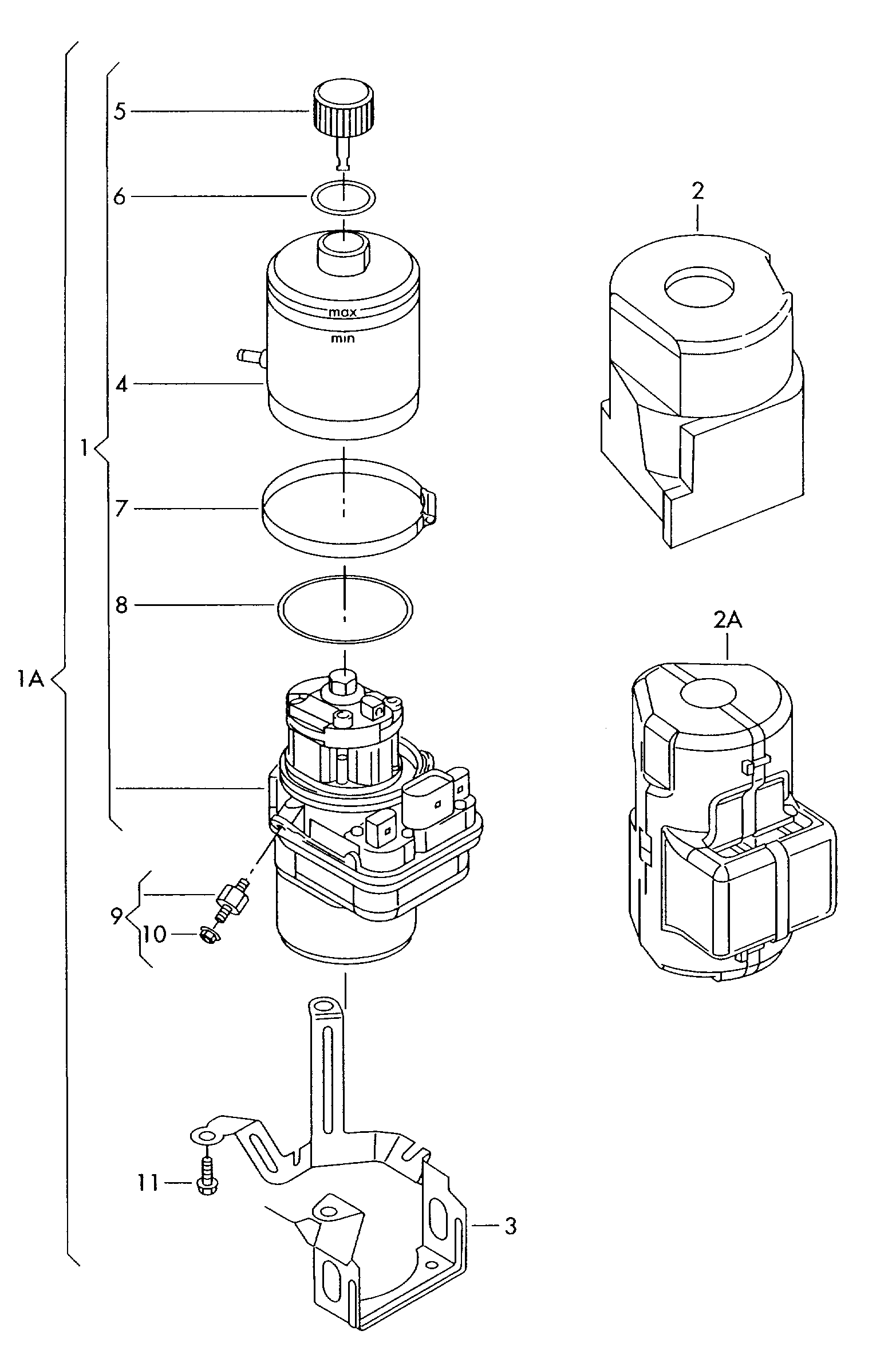 VAG 6R0 423 371 - Tasaussäiliö, servo-ohjaus inparts.fi